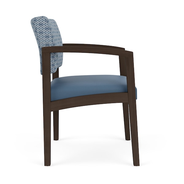 Lenox Wood Wide Guest Chair Wood Frame, Mocha, RS Rain Song Back, MD Titan Seat